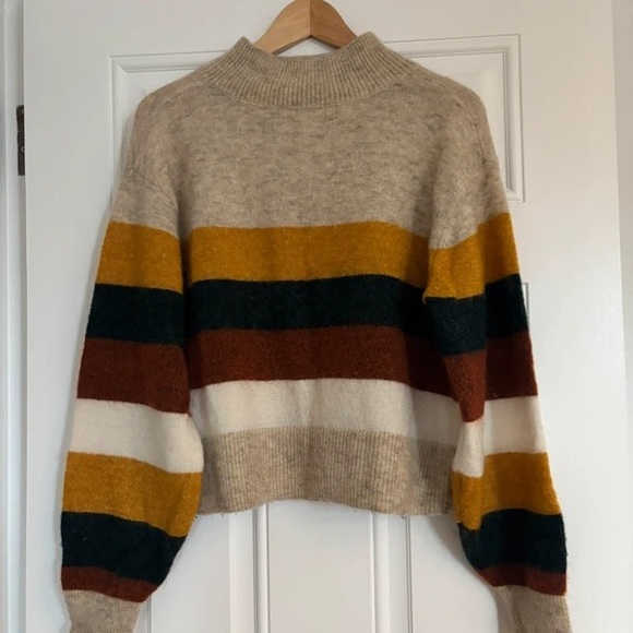 & Other Stories Sweaters - & Other Stories Multicolor Striped Turtleneck Sweater